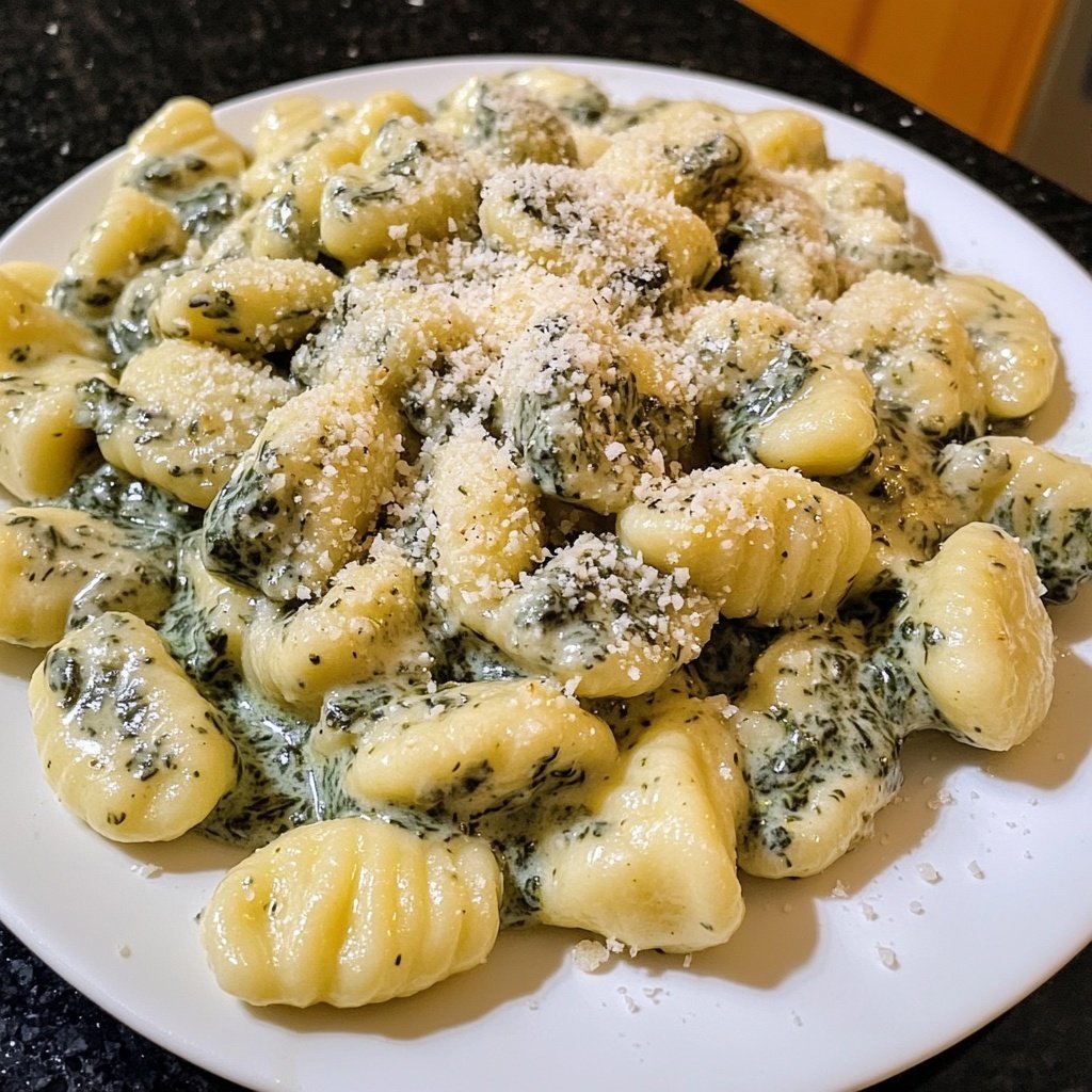 Gnocchi mit Spinat-Sahne-Sauce