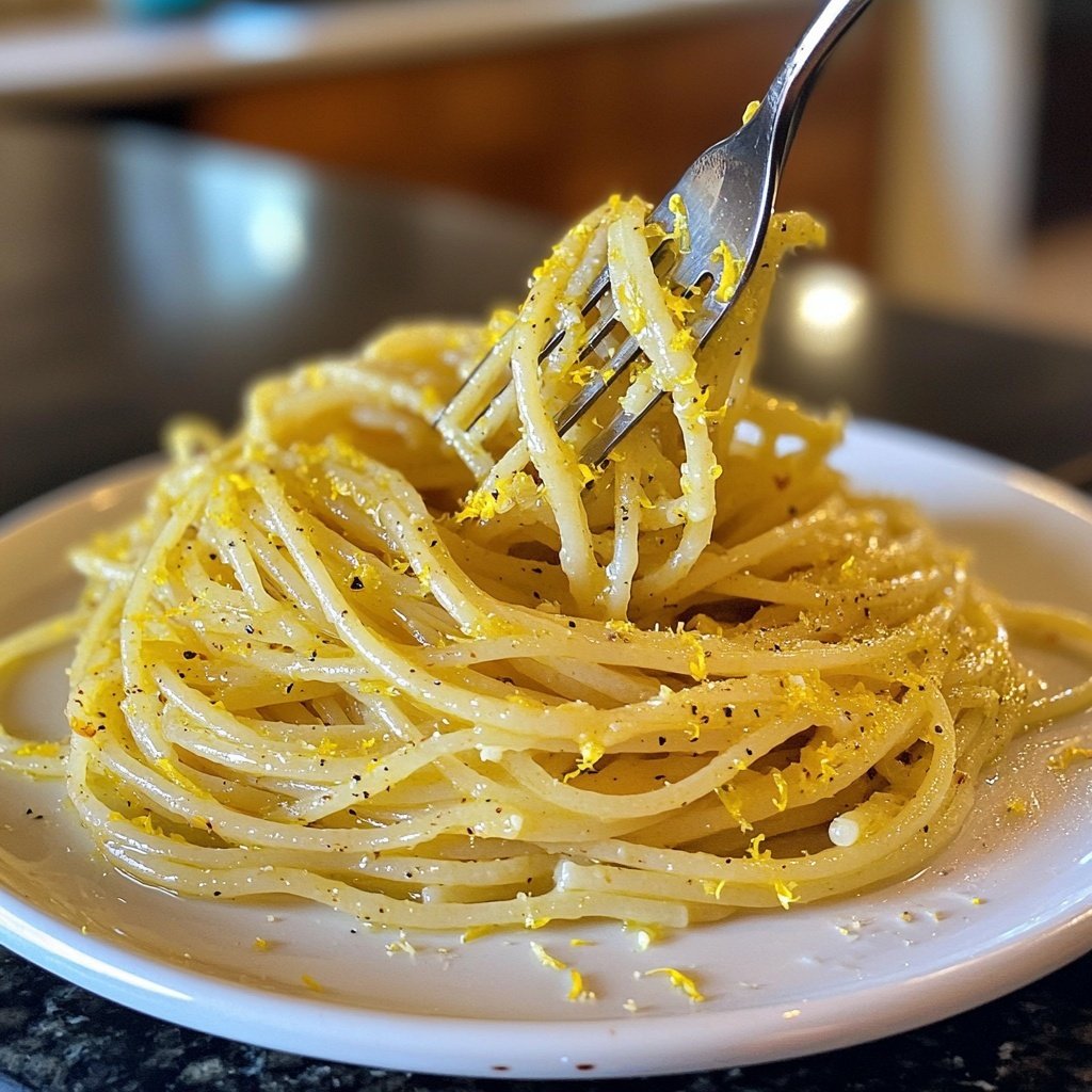 Spaghetti mit Zitronen-Knoblauch-Öl